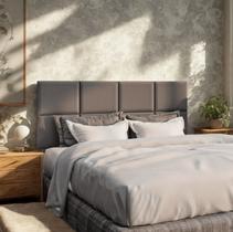 Cabeceira Cama Box Fácil Instalação com 8 placas 30x40 Queen