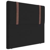 Cabeceira Cama Box King 193cm Estofada Glory Sintético Preto Z04 - Mpozenato Cabeceira Cama Box King 193cm Estofada Glory Sintético Preto Z04 - Mpozenato