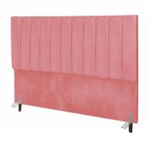 Cabeceira Cama Box King 195 cm Carla Suede Rosa E Frame