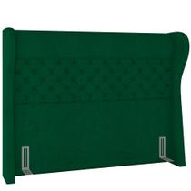 Cabeceira Cama Box King 195 cm Madrid Bouclê Verde - Lyam Decor