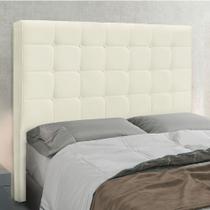Cabeceira Cama Box King 195 cm Verona Linho Natural S04 - D'Rossi Cabeceira Cama Box King 195 cm Verona Linho Natural S04 - D'Rossi