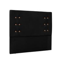 Cabeceira Cama Box King 195cm E Recamier Gênova Suede Preto S04 - D'rossi