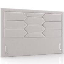 Cabeceira Cama Box King 195cm Estofada Nora P05 Veludo Cinza - Lyam Decor Cabeceira Cama Box King 195cm Estofada Nora P05 Veludo Cinza - Lyam Decor
