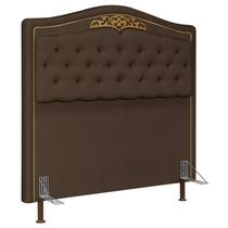 Cabeceira Cama Box King 195cm Marcheli Suede Chocolate - FdECOR