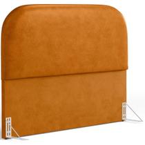 Cabeceira Cama Box King 195cm Orgânica Lanna W01 material sintético Whisky - Lyam Decor