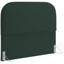 Cabeceira Cama Box King 195cm Orgânica Lanna W01 Suede Verde Musgo - Lyam Decor