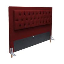 Cabeceira Cama Box King 195cm Paris Capitonê Suede Bordô - Sheep Estofados