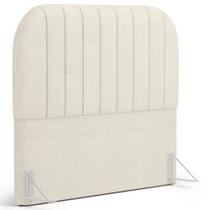 Cabeceira Cama Box King Estofada Orgânica 195cm Alice W01 Linho Champagne - Lyam Decor Cabeceira Cama Box King Estofada Orgânica 195cm Alice W01 Linho Champagne - Lyam Decor