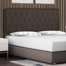 Cabeceira Cama Box King Jadi 195 Cm Suede Marrom