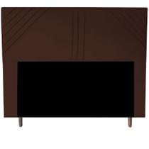 Cabeceira Cama Box King Lisboa 195 Cm Suede Marrom Cabeceira Cama Box King Lisboa 195 Cm Suede Marrom