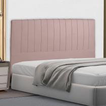 Cabeceira Cama Box King Namur 195 Cm Suede Rose