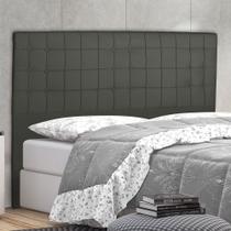 Cabeceira Cama Box King Paris Slim 195 Cm Suede Cinza