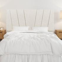 Cabeceira Cama Box King Size Casal Estofada 195cm Luxo Linho Quarto