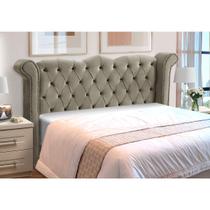 Cabeceira Cama Box King Size Estofada Madeira Luxo Lunna