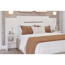 Cabeceira Cama Box Madeirado Branco Solteiro/Casal/Queen Mila Extensível Branco - Panan