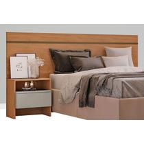 Cabeceira Cama Box Madeirado Casal Prime c/ 1 Mesa e 1 Gaveta Cumaru/Fendi 25 - Novo Horizonte Cabeceira Cama Box Madeirado Casal Prime c/ 1 Mesa e 1 Gaveta Cumaru/Fendi 25 - Novo Horizonte
