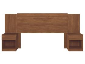 Cabeceira Cama Box Madeirado Casal/Queen Loanda c/ 2 Mesas e 2 Gavetas Jatobá - Santos Andirá