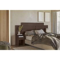 Cabeceira Cama Box Madeirado Casal Triunfo c/ 2 Mesas e 2 Gavetas Cafe Touch - Demóbile