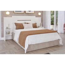 Cabeceira Cama Box Madeirado Solteiro/Casal/Queen Mila Off White - Panan