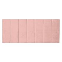 Cabeceira Cama Box Modulada Estofada Rosa Suede Retangular Painel Para Cama Casal 1,40mX60cm - Papel e Parede