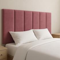 Cabeceira Cama Box Modular Estofada luxo Casal Veludo Premium Painel Modulos 140x60
