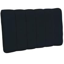 Cabeceira Cama Box Painel Solteiro 100 cm Dubai W01 Suede Preto - Lyam Decor