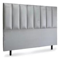 Cabeceira Cama Box Quarto Sofisticado Carla King 195 Cm Estofada Suede
