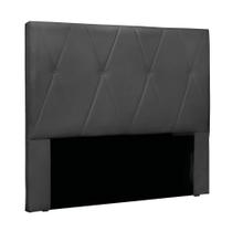 Cabeceira Cama Box Queen 160 cm Aquilla Veludo Preto S04 - D'Rossi