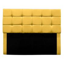 Cabeceira Cama Box Queen 160 cm Bianca Suede Amarelo