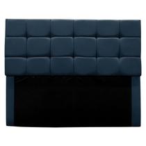 Cabeceira Cama Box Queen 160 cm Bianca Suede Azul Marinho