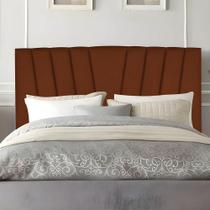 Cabeceira Cama Box Queen 160 Cm Noah Em Suede Com Frame Cor:terracota Cabeceira Cama Box Queen 160 Cm Noah Em Suede Com Frame Cor:terracota