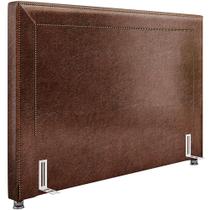 Cabeceira Cama Box Queen 160 cm P05 Berlim material sintético Marrom Lyam Decor