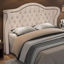 Cabeceira Cama Box Queen 160 cm P05 Lisboa Linho Creme Lyam Decor Cabeceira Cama Box Queen 160 cm P05 Lisboa Linho Creme Lyam Decor