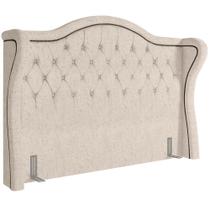 Cabeceira Cama Box Queen 160 cm P05 Lisboa Linho Cru Lyam Decor Cabeceira Cama Box Queen 160 cm P05 Lisboa Linho Cru Lyam Decor