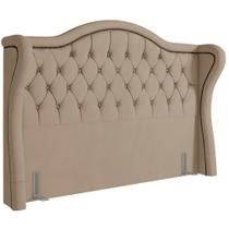 Cabeceira Cama Box Queen 160 cm P05 Lisboa Veludo Bege - Lyam Decor Cabeceira Cama Box Queen 160 cm P05 Lisboa Veludo Bege - Lyam Decor