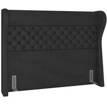 Cabeceira Cama Box Queen 160 cm P05 Madrid material sintético Preto - Lyam Decor Cabeceira Cama Box Queen 160 cm P05 Madrid material sintético Preto - Lyam Decor