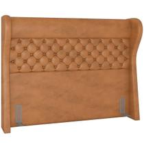 Cabeceira Cama Box Queen 160 Cm P05 Madrid material sintético Whisky - Lyam Decor
