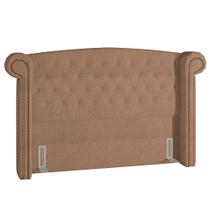 Cabeceira Cama Box Queen 160 cm P05 Sofia Bouclê Bege - Lyam Decor Cabeceira Cama Box Queen 160 cm P05 Sofia Bouclê Bege - Lyam Decor