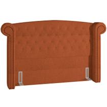 Cabeceira Cama Box Queen 160 cm P05 Sofia Bouclê Terracota - Lyam Decor Cabeceira Cama Box Queen 160 cm P05 Sofia Bouclê Terracota - Lyam Decor