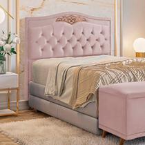 Cabeceira Cama Box Queen 1,60 Estofada Luxor Rose Holanda Plus Star Confort