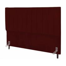 Cabeceira Cama Box Queen 160cm Carla Suede Marsala E Frame