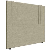 Cabeceira Cama Box Queen 160cm Estofada Rama Linho Areia Z04 - Mpozenato Cabeceira Cama Box Queen 160cm Estofada Rama Linho Areia Z04 - Mpozenato
