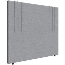 Cabeceira Cama Box Queen 160cm Estofada Rama Linho Prata Z04 - Mpozenato Cabeceira Cama Box Queen 160cm Estofada Rama Linho Prata Z04 - Mpozenato