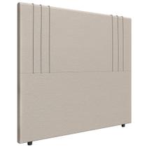 Cabeceira Cama Box Queen 160cm Estofada Rama Sintético Bege Z04 - Mpozenato Cabeceira Cama Box Queen 160cm Estofada Rama Sintético Bege Z04 - Mpozenato
