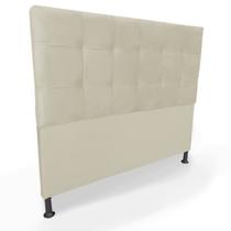 Cabeceira Cama Box Queen 160cm Maya Suede Bege - Sheep Estofados