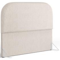 Cabeceira Cama Box Queen 160cm Orgânica Lanna W01 Linho Cru - Lyam Decor Cabeceira Cama Box Queen 160cm Orgânica Lanna W01 Linho Cru - Lyam Decor