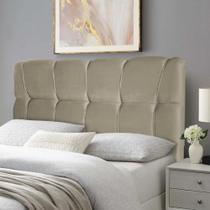 Cabeceira Cama Box Queen 160cm Suede Velut Bege - King House
