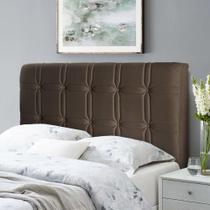 Cabeceira Cama Box Queen 160cm Suede Velut Marrom - King House