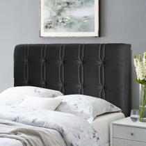 Cabeceira Cama Box Queen 160cm Suede Velut Preto - King House