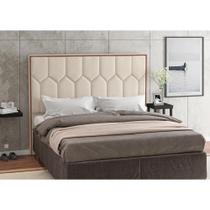 Cabeceira Cama Box Queen 160cm Tóquio Linho Bege Perfan Qualé Qualé